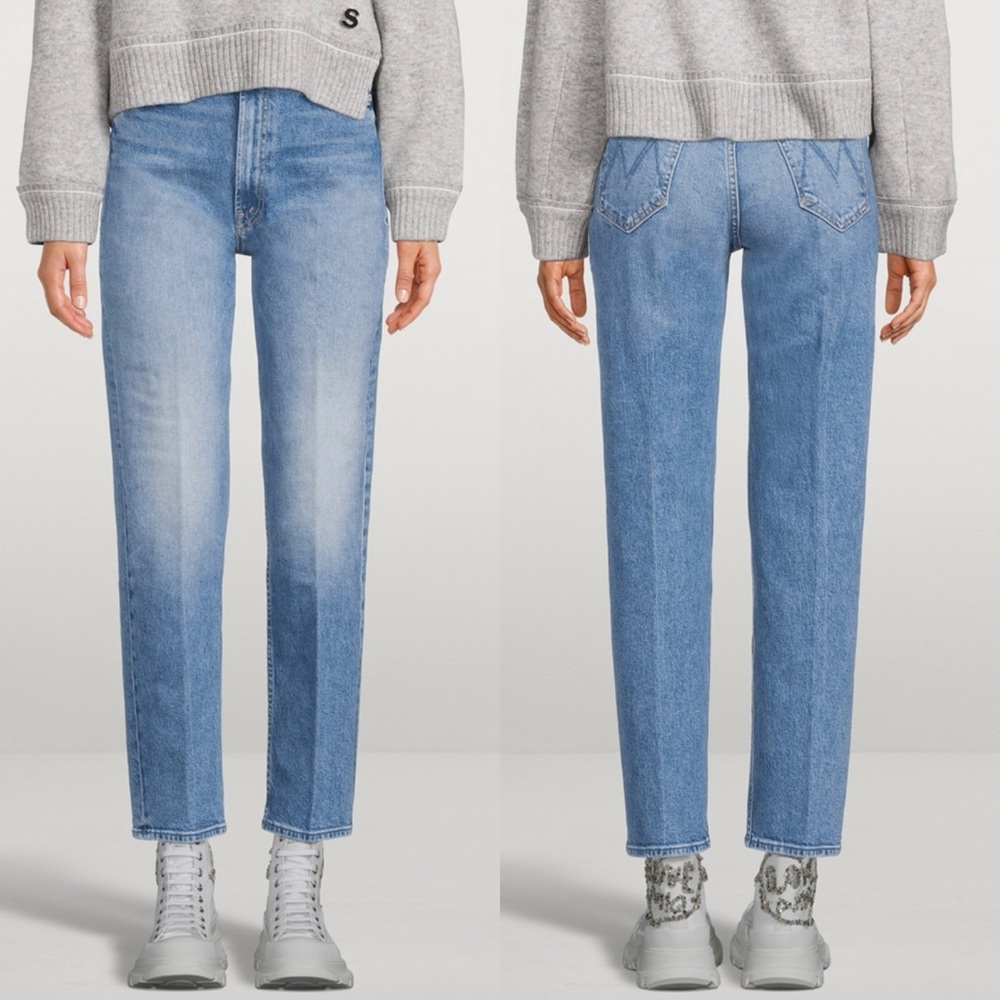 Mother High Waisted Study Hover 90s Straight Leg Jeans - 24